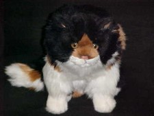 16" Avanti Female Long Haired Calico Plush Cat With Tags Jockline Italy 1983