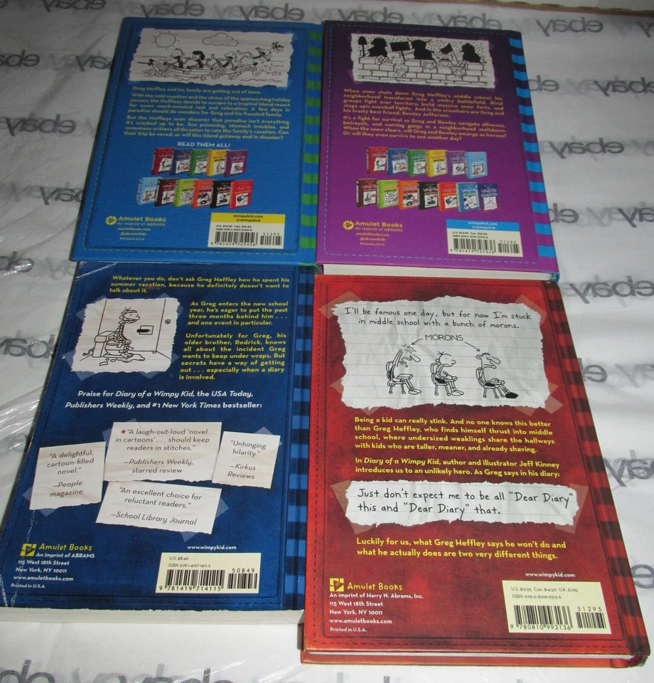 Lot of 4 Diary of a Wimpy Kid Hardcover & Softcover Book by Jeff Kinney - Image 2 of 4