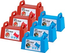 6 Pack Snow Brick Maker Sand and Snow Toys Igloo Snow Block Shaper - Red  Blue