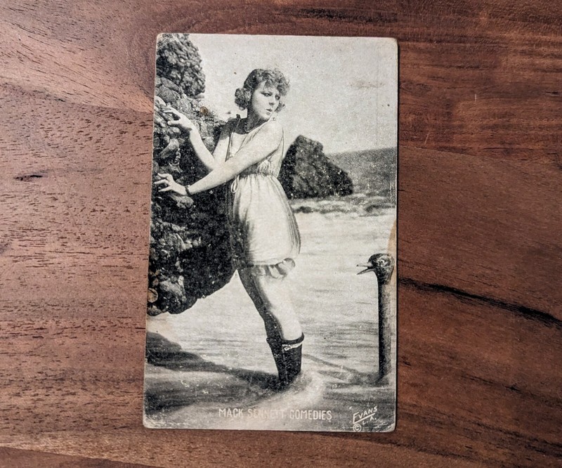 1910S MACK SENNETT COMEDIES EVANS LA BATHING BEAUTY ARCADE EXHIBIT POST CARD #6