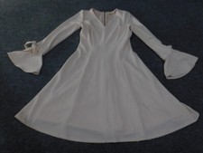 Calvin Klein Dress Womens 4 Bell Sleeve pink zip a-line lined stretch polyester