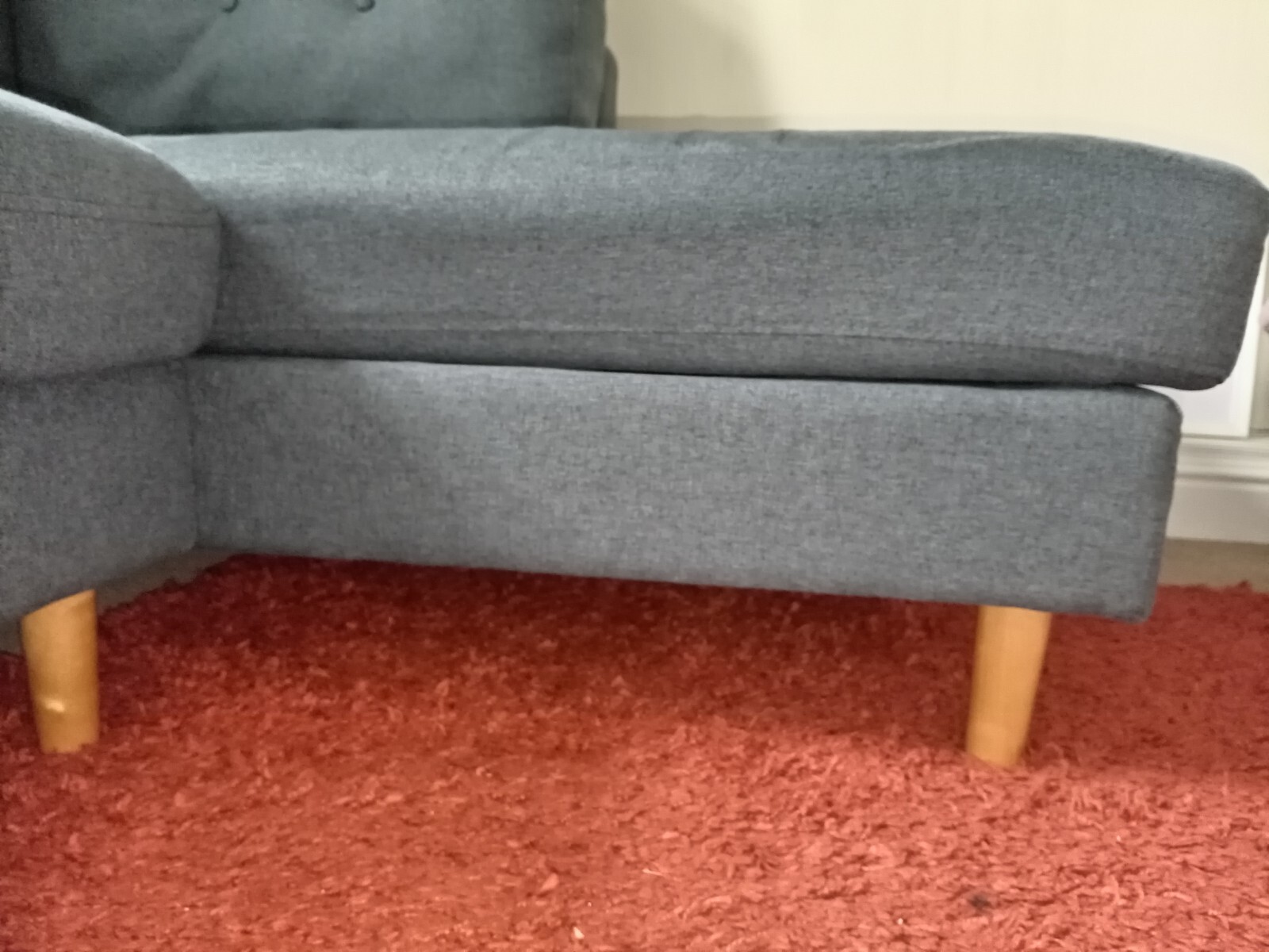 Argos / Habitat Joshua grey charcoal fabric right corner sofa Great Condition eBay