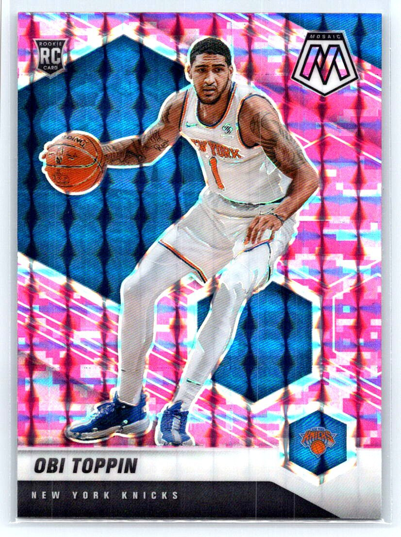 Obi Toppin 2020-21 Panini Mosaic Rookie Mosaic Camo Pink Prizm #220 Rookie RC