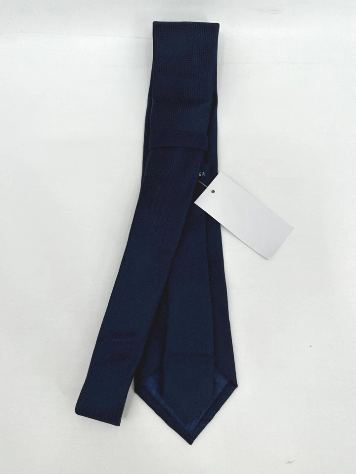 Tommy Hilfiger Neck Tie Bear Tonal Silk Blend Navy Blue Men NEW NWT N22 - Image 3 of 4