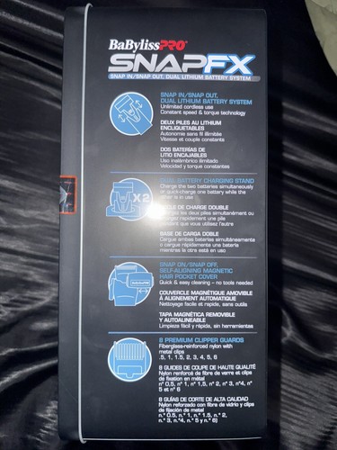 BRAND NEW BabylissPro Snap FX Clipper with Dual Battery System - FX890 Clippers - Picture 4 of 6