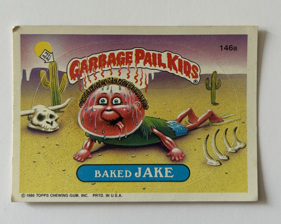 1986 Topps Garbage Pail Kids Series 4 Baked Jake #146a