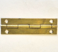 Small solid narrow brass butt hinge antique furniture writing desk box 50mm.