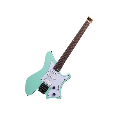 EART GW2P-SE Headless Electric Guitar, Solid Electric Guitar,Carbon-Roasted H...