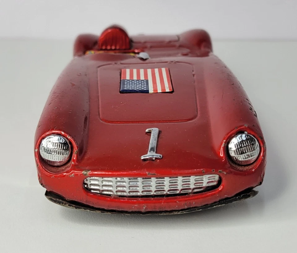 1960s Bandai 54' Ferrari 750 Monza Friction Motor Tin Sports Car Made in Japan - Image 4 of 4