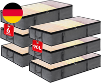 6 StüCk 90L Unterbett Aufbewahrungsbox Mit Deckel, Unterbett Aufbewahrung | Falt