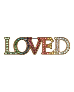 Broche femme Gucci ornée de cristal LOVE