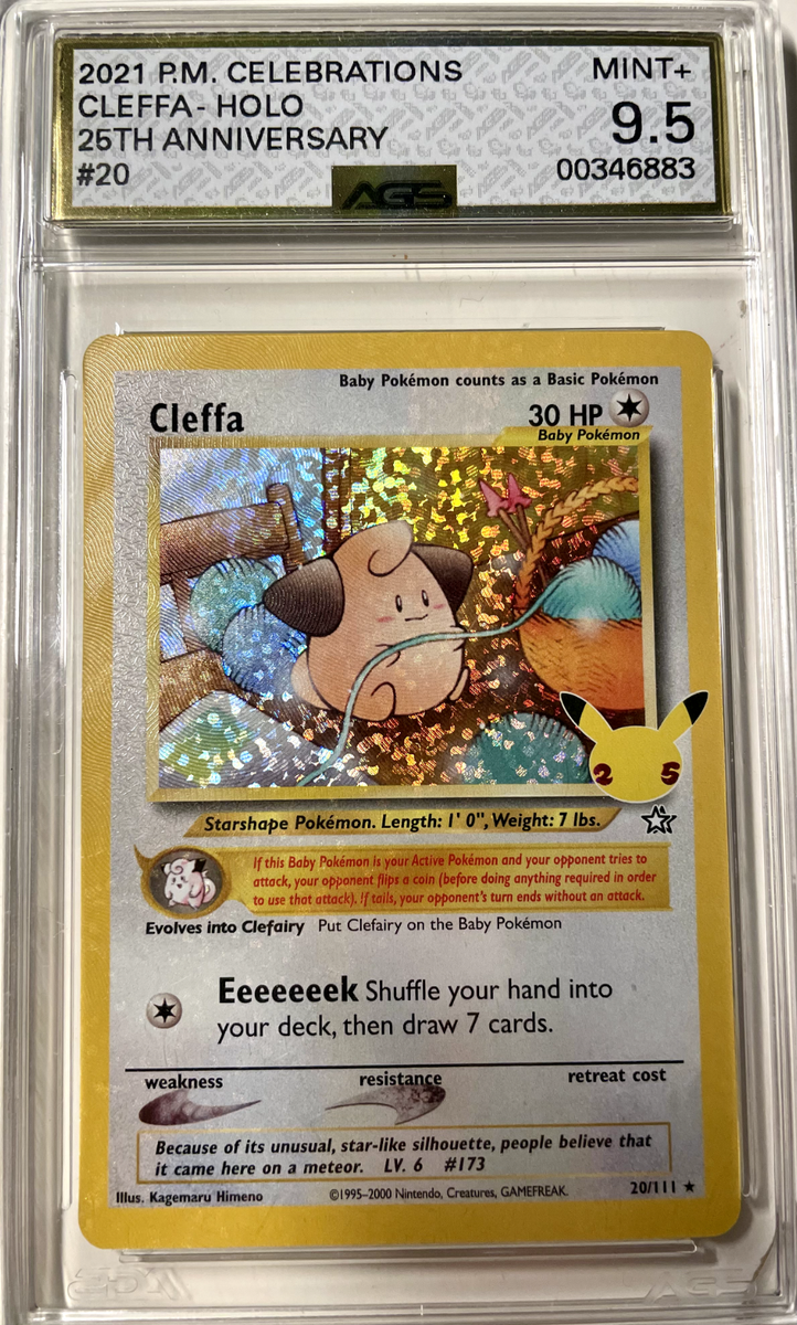 Cleffa #20 - Pokmon Celebrations (25th Anniversary Classic) - AGS Mint+  9.5 | eBay