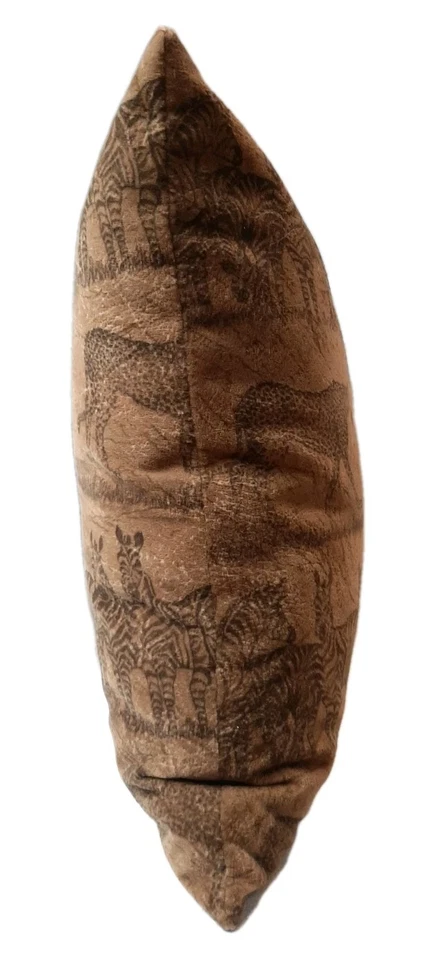 VTG Velvet Velour African Safari Cheetah Zebra Decorative Throw Pillow 16"×16" - Image 3 of 4