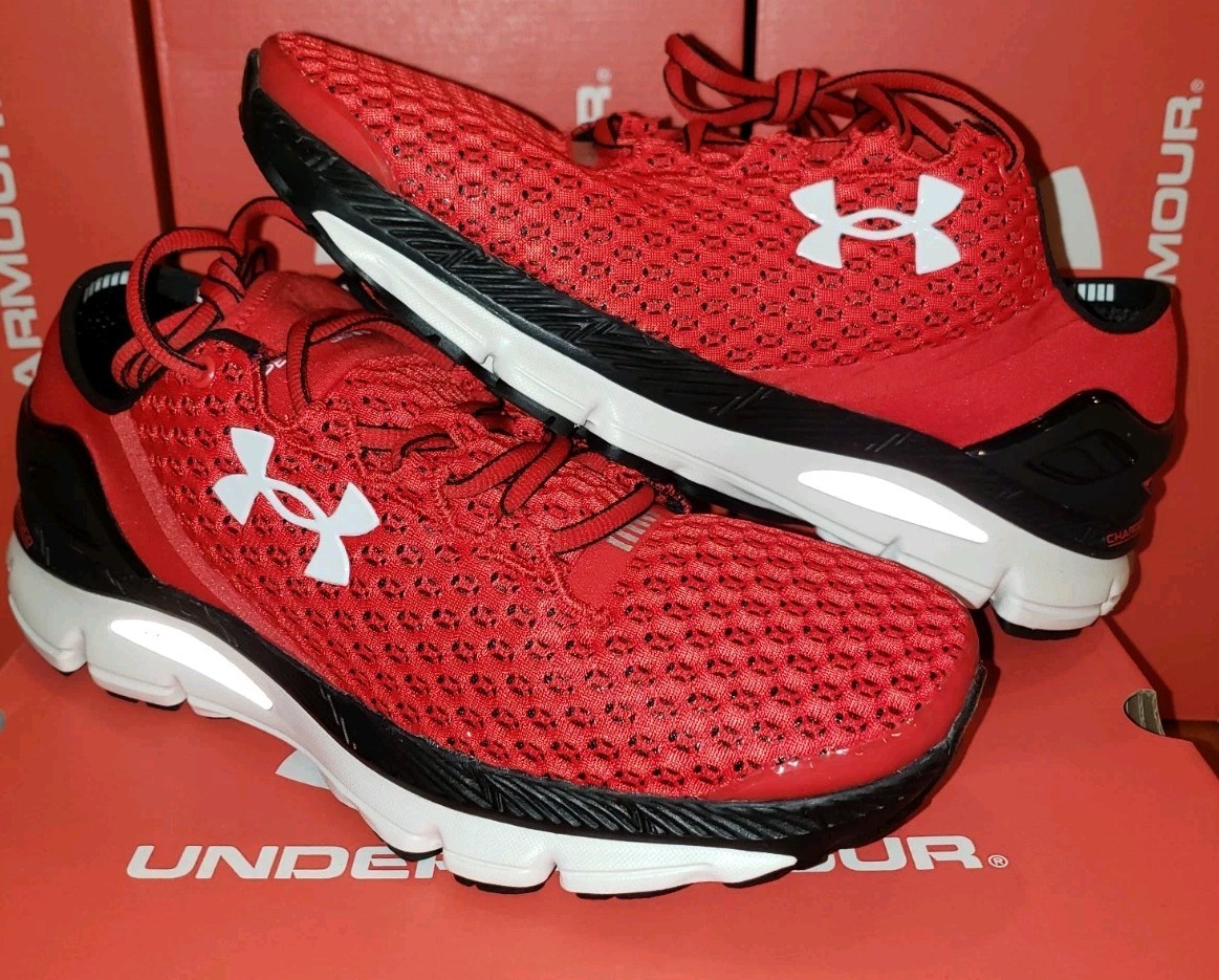Under‎ Armour SpeedForm Gemini White Black Red Running Shoes  Mens 9.5/women 11 Under Armour Unisex UA SpeedForm Gemini Mens Size 9.5 Womens  main image 4