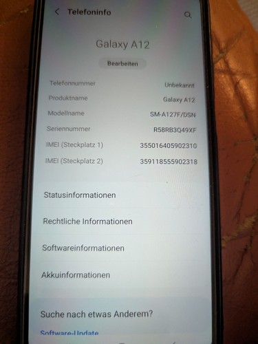 Samsung Galaxy A12 - 64GB - Schwarz (Ohne Simlock) (Dual-SIM) Gebraucht
