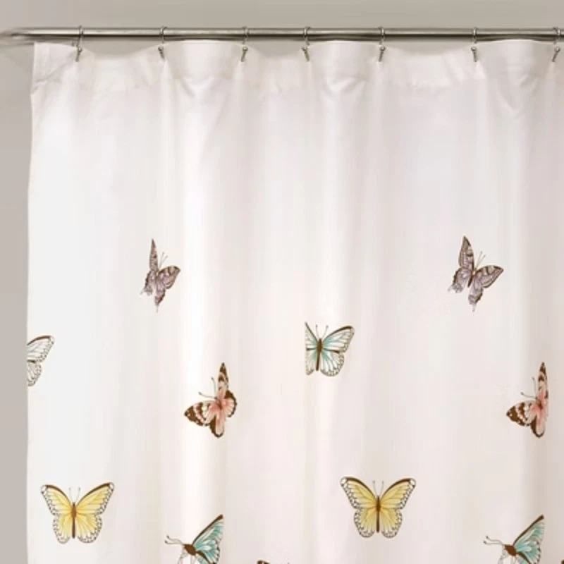 Cortina de chuveiro infantil borboleta flutter - Decoração exuberante - Imagem 3 de 4