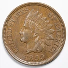 1899 Indian Head Penny Cent Almost Uncirculated (AU)