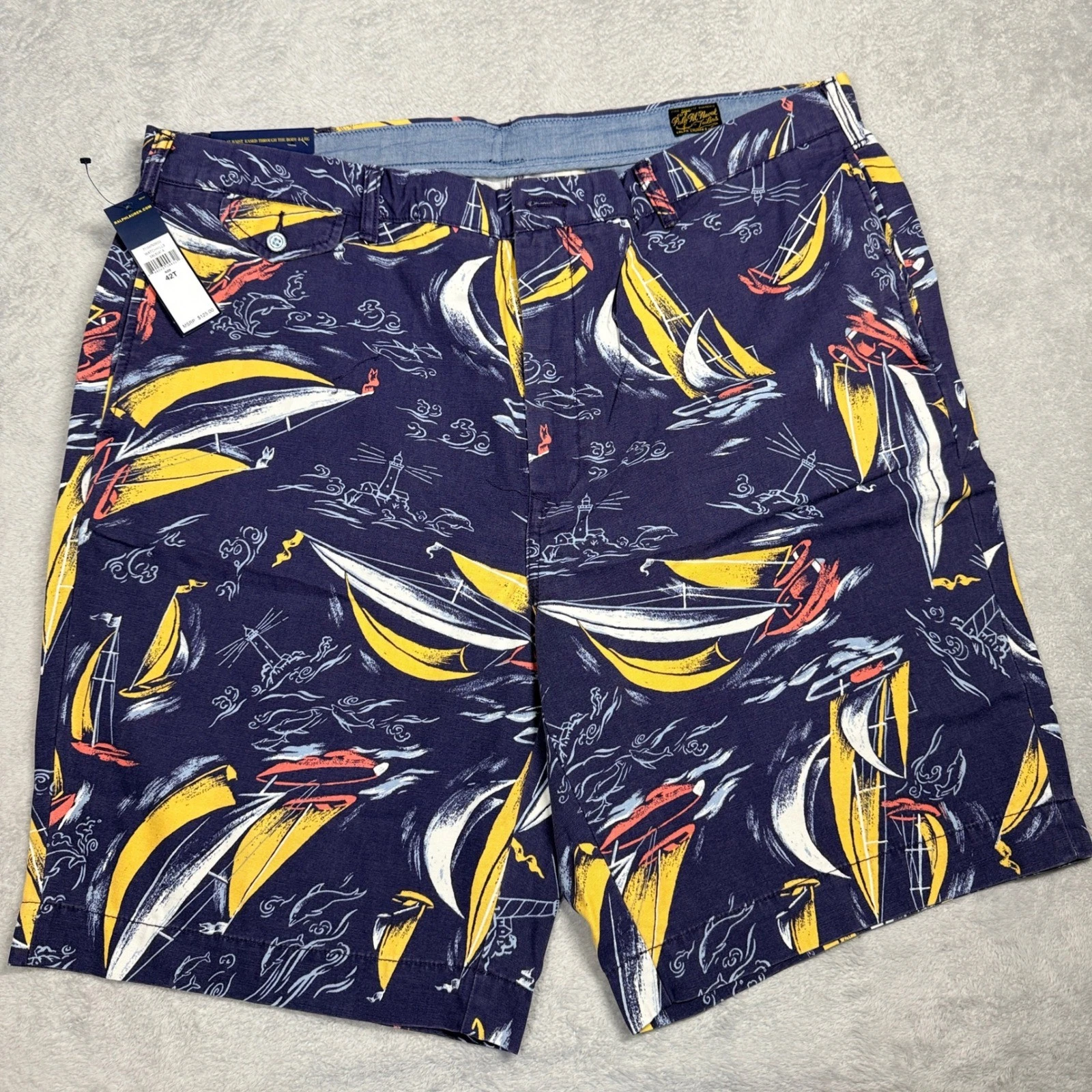 Polo Ralph Lauren Sailboat Shorts Mens 42T Navy Blue Nautical Classic Fit NWT
Opens in a new window
