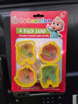 CoComelon 4 Pack Play Sand 4 Molded Sand Cutters Creative Toy Party Gift