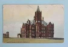 Used Vtg Postcard Crouse College For Women, Syracuse N.Y. , Printed in Germany