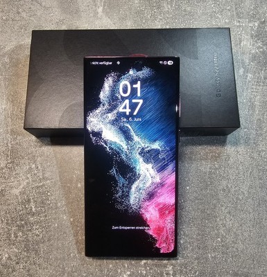 Samsung Galaxy S22 Ultra SM-S908B/DS - 256GB - 12GB - Burgundy (Ohne Simlock)...