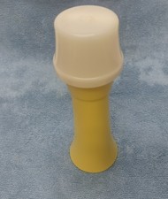 VTG Tupperware Pump Mustard Dispensers 718 HourGlass 7.5" w/Lid Yellow