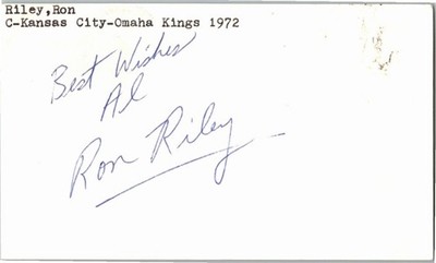 1970's -Ron Riley- Signed/Autograph/Auto Postcard Houston Rockets NBA