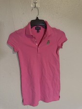 Girls Pink Ralph Lauren Polo Bear Dress Size 8/10