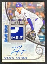 2025 Topps Update Major League Material Platinum Freddie Freeman Auto 1/1