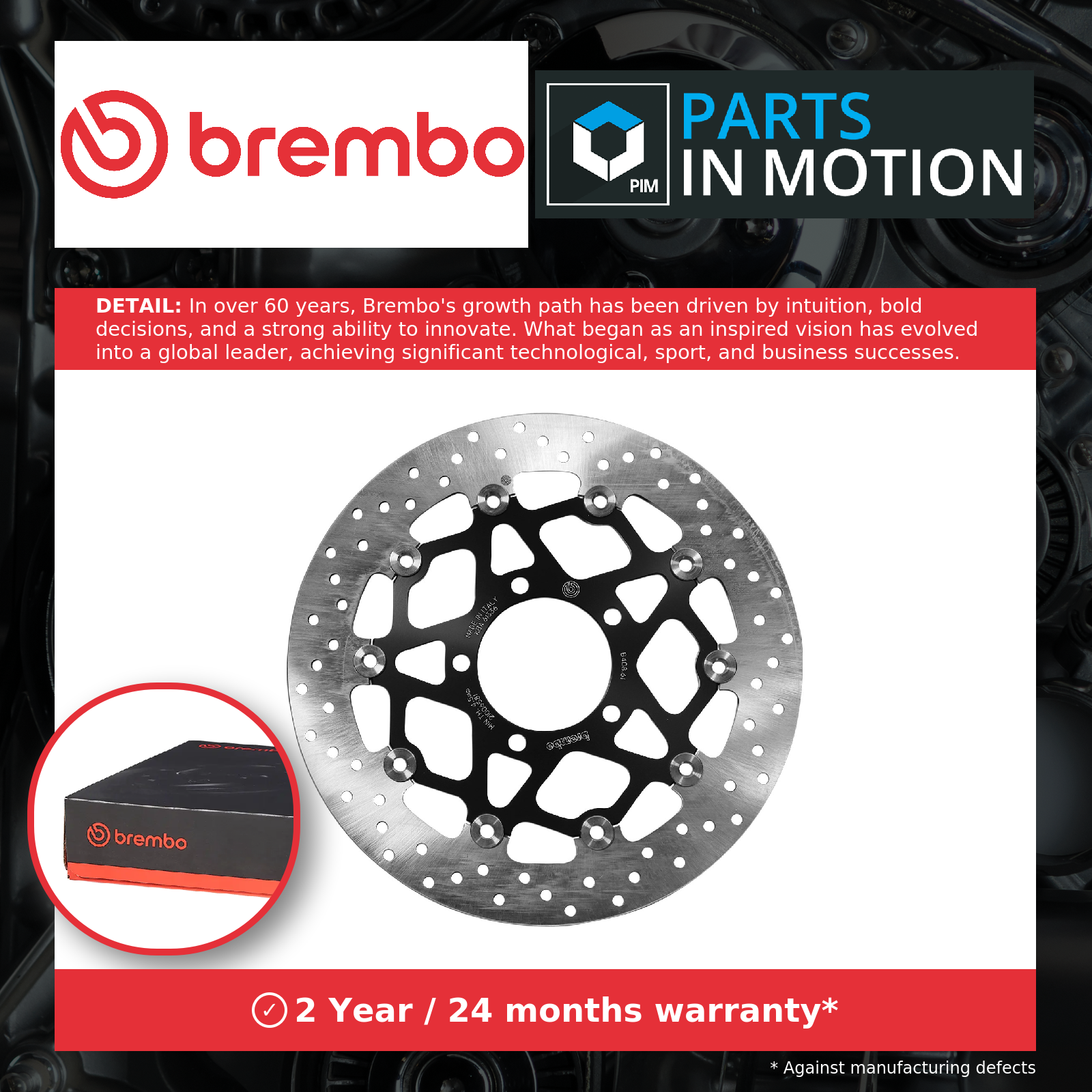 Motorcycle Brake Disc 78B40861 Brembo Genuine Top Quality Guaranteed New