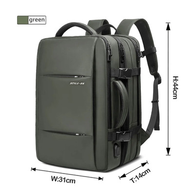 Expandable Men Backpack Waterproof Business Laptop Backpack Man Large Capacity T