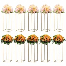 10Pcs Gold Metal Flower Stand 31.49" Tall For Wedding Centerpieces