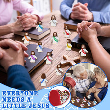 50 Pcs Little Jesus Figures, Mini Jesus Figurines in Bulk Easter Jesus Loves You