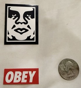SHEPARD FAIREY Obey Giant Sticker Lot Of 2! Vintage NOS! Rare!