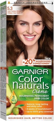Garnier Color Naturals Creme Hair Color Light Golden Brown 5.3 Permanent Dye 100