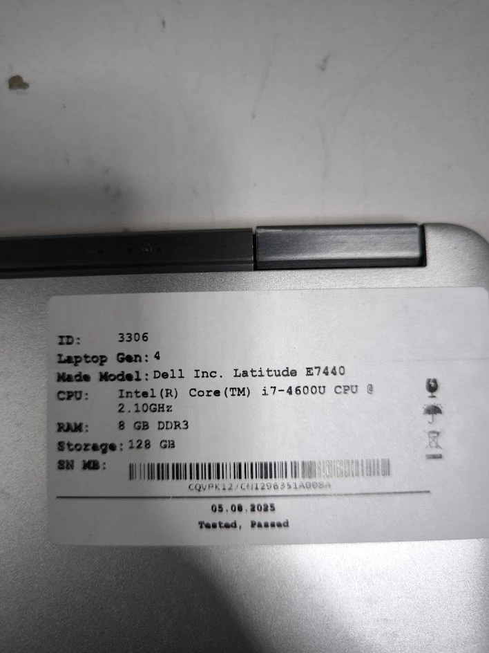 Dell Latitude E7440 - Core i7 4th Gen 8GB RAM - Refurbished, Working, No OS - Image 4 of 4
