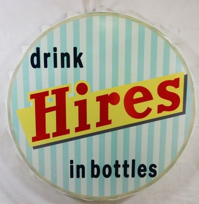 Vintage HIRES Root Beer Bottle Cap Soda Advertising 16'' Wall Sign