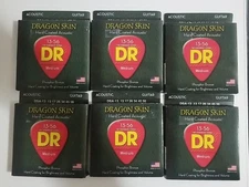 Dragon Skin Acoustic Strings  Medium Guage 6 Sets Mase In USA