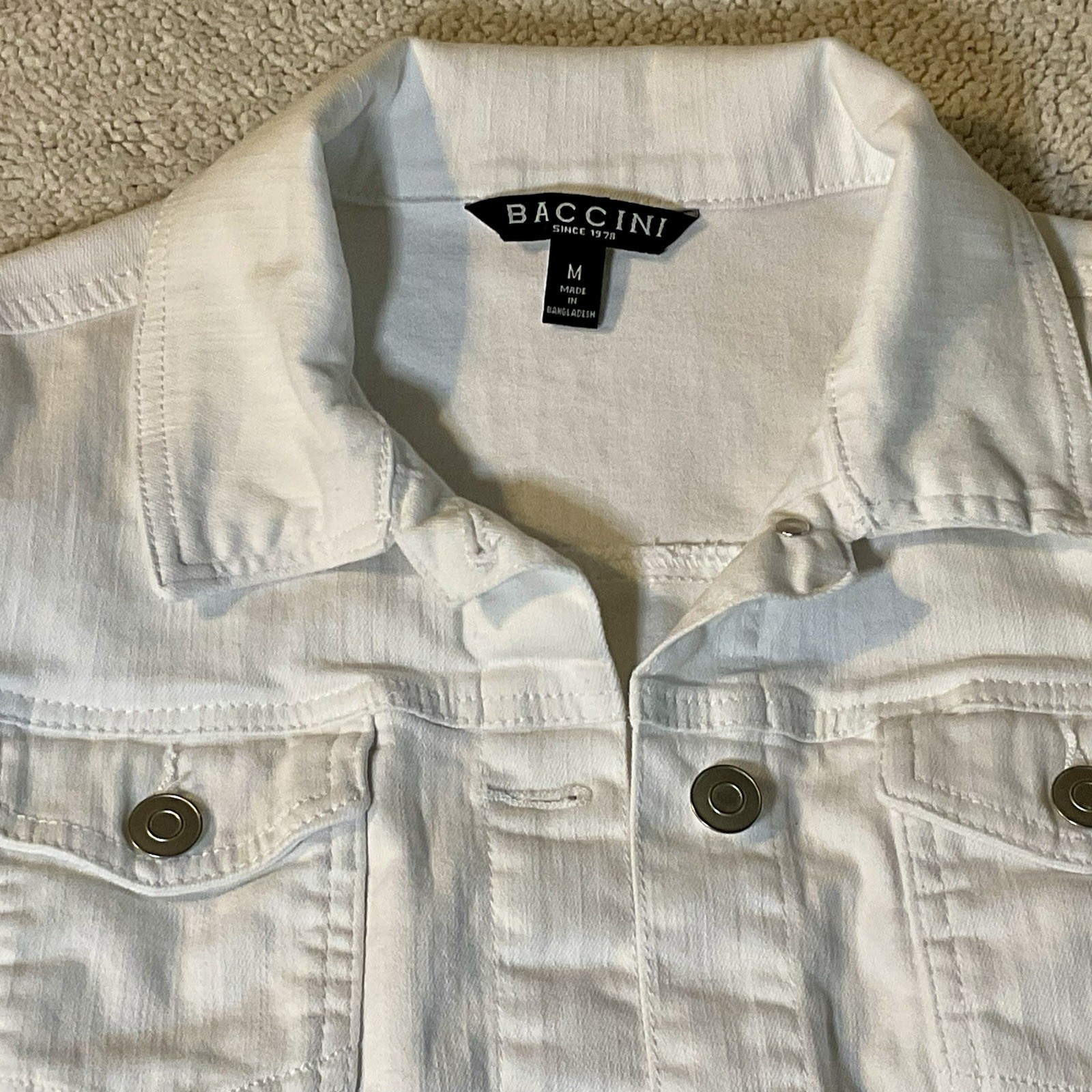 BACCINI  DENIM STYLE JACKET BUTTON FRONT LIGHTWEI… - image 2