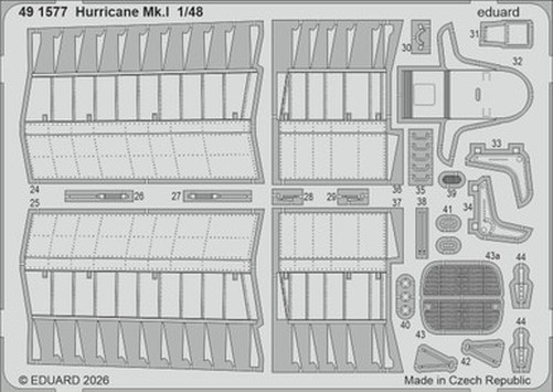 Eduard 491577 1/48 Photo Etch Hurricane Mk.I for ARMA HOBBY