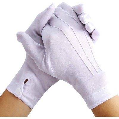 Komfortable 2 Paar Weiße Handschuhe aus Baumwolle für Formelle Veranstaltungen