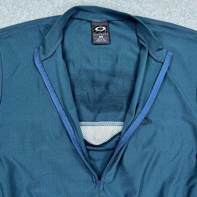 Vintage Oakley Software Cycling Jersey Mens Medium Blue Y2K