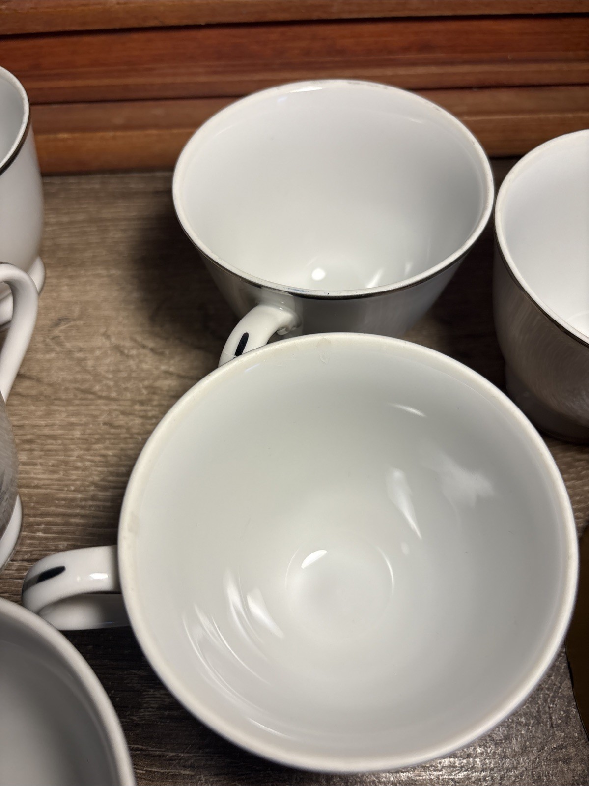 Empress China Rosetta Japan 1961 6oz- 7 Tea Cup 6 Saucer Plate Set Roses Pink J1