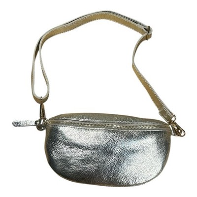 Borse in Pelle Metallic Gold Genuine Leather Crossbody EUC
