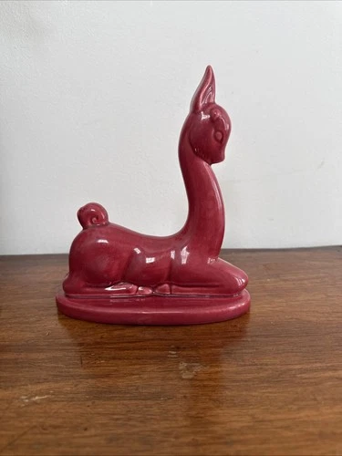 Vintage Royal Haeger Figurine Mid century Matte Deer Doe MCM Art Deco Pottery