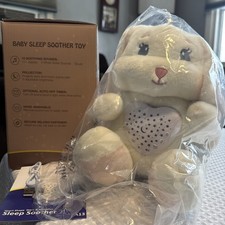 Baby Sleep Soother Bunny Toy with Cry Sensor  Starlight Projector- 15 Sounds...