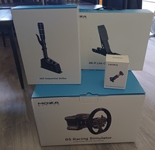 Moza Racing r5 bundle mit 3er Pedal Tischhalt...
