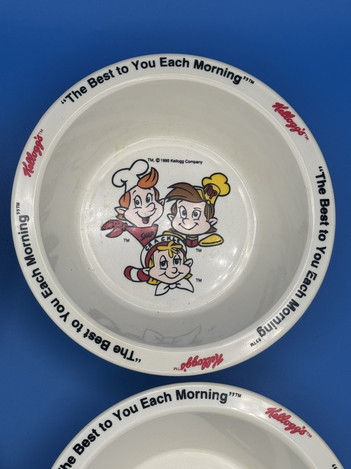 Vintage 1995 | Complete Set of 4 Collector Kellogg’s Cereal Bowls | Melamine