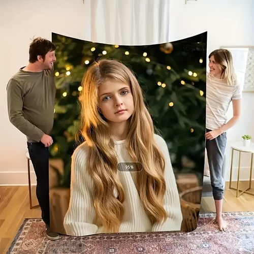 Personalized Photo Blanket Custom with Your Own Picture - Soft Flannel Fabric√
