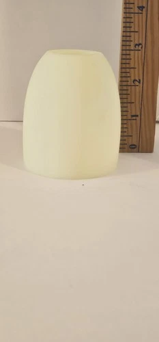 Fenton Fairy Lamp Top Light Yellow Custard Satin GLOWS